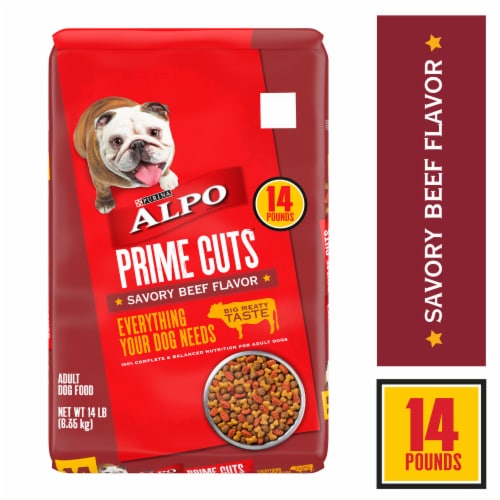 Purina® ALPO® Prime Cuts® Savory Beef Flavor Dry Dog Food Perspective: left