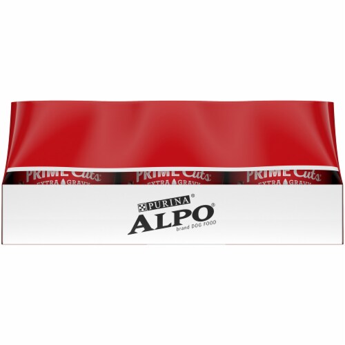 Purina Alpo Prime Cuts Beef and Lamb & Rice Wet Adult Dog Food Variety Pack Perspective: left