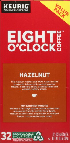 Eight O'Clock® Hazelnut Medium Roast Coffee KCups Perspective: left
