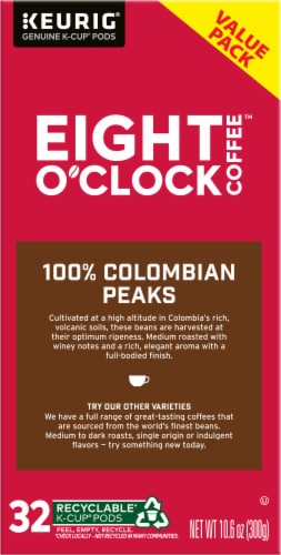 Eight O'Clock Coffee™ 100% Colombian Peaks Medium Roast K-Cup® Coffee Pods Perspective: left
