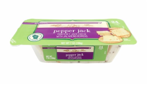 Roundy's® Jalapeno Pepper Jack Cheese Cracker Cuts Perspective: left