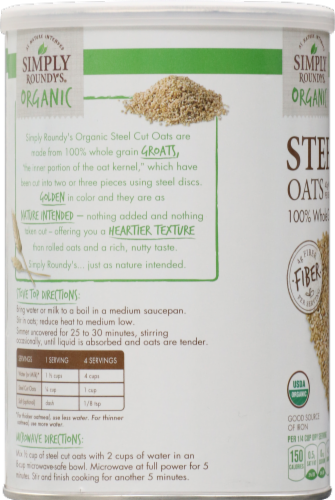 Simply Roundy's Organic Steel Cut Oats Perspective: left