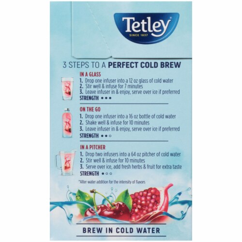 Tetley® Pomegranate & Cherry Herbal Infusion Perspective: left