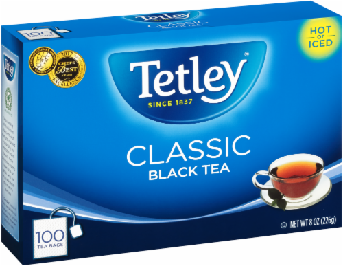 Tetley Classic Black Tea Bags Perspective: left