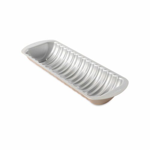 Nordic Ware Cinnamon Bread Loaf Pan and Almond Loaf Pan, Navy Perspective: left