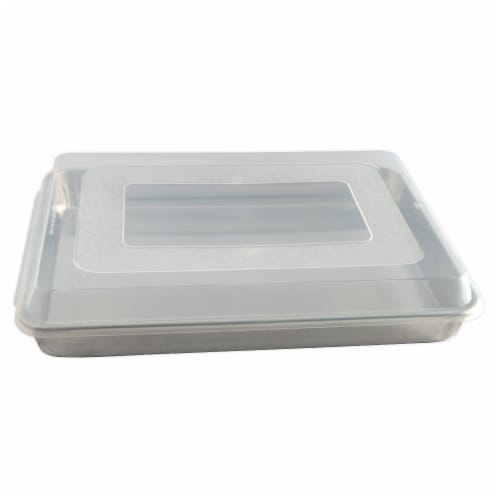 Nordic Ware Natural High-Sided Sheet Cake Pan with Lid - Silver