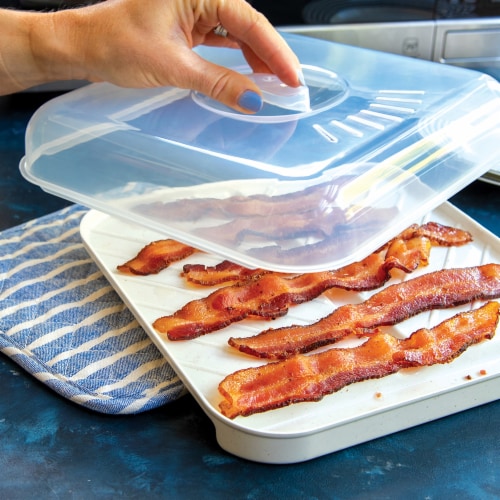 Nordic Ware Microwave Safe Bacon Tray & Food Defroster - White, 1 Piece -  Kroger