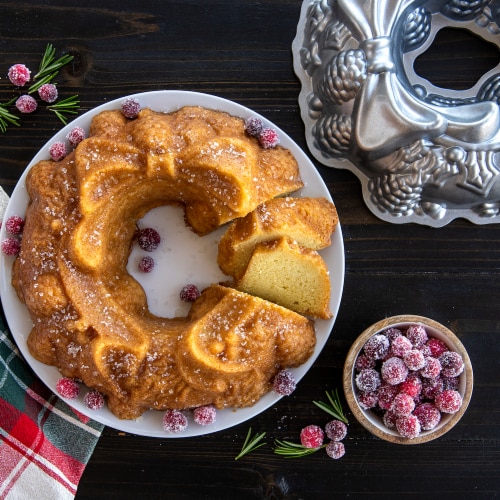 Nordic Ware® Holiday Wreath Bundt Pan Perspective: left