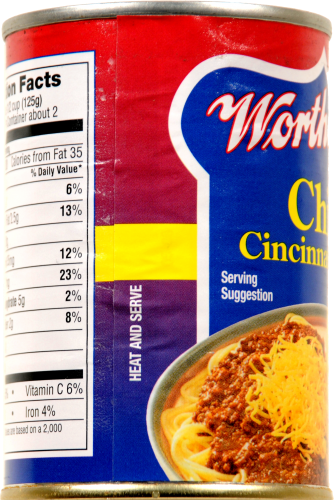 Worthmore Cincinnati Style Chili Perspective: left