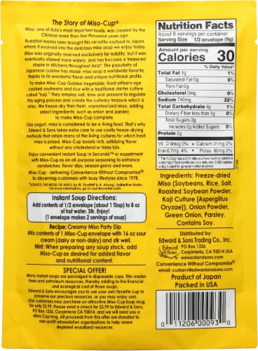 Edward & Sons™ Miso-Cup Golden Vegetable Soup Packets Perspective: left
