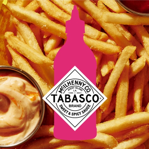 TABASCO® Sweet & Spicy Sauce Squeezable Bottle Perspective: left