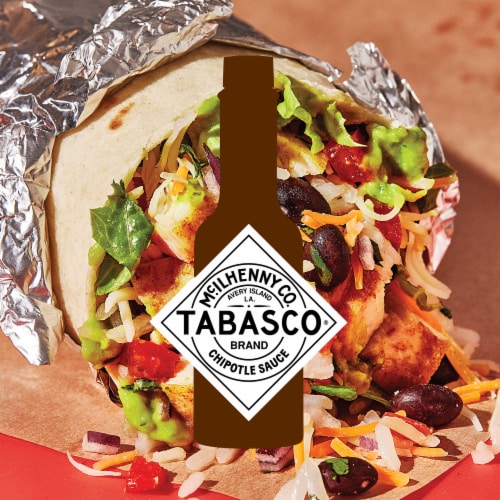 Tabasco Smoked Red Jalapenos Chipotle Pepper Hot Sauce Perspective: left