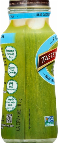 Taste Nirvana Real Coconut Water with Pulp Perspective: left