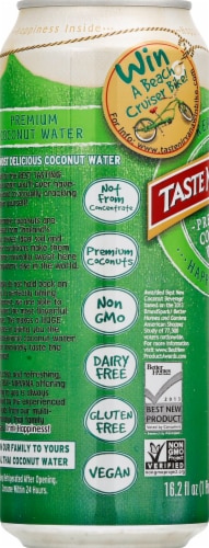 Taste Nirvana Real Coconut Bottled Water Perspective: left