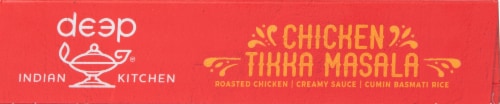 Deep Indian Kitchen Chicken Tikka Masala with Basmati Rice Frozen Meal Perspective: left