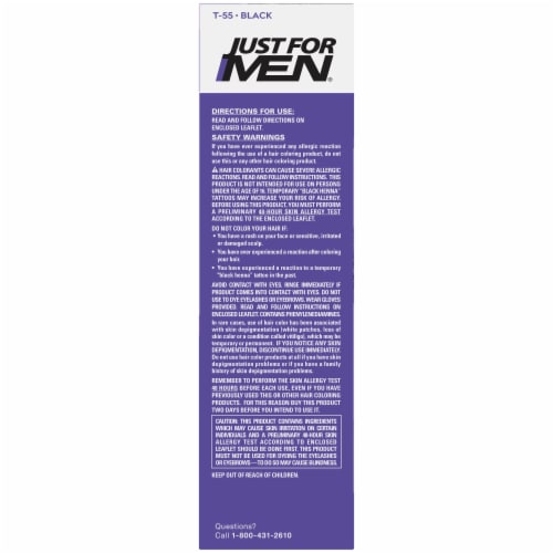 JUST FOR MEN Touch of Gray Hair Treatment T55 BlackGray hair Color 1 Application Perspective: left