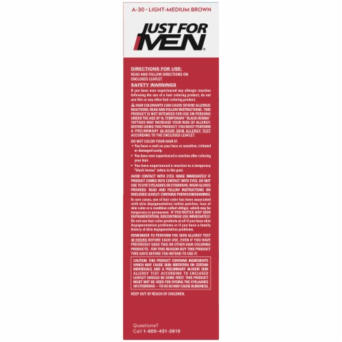 Just For Men® AutoStop Comb-In A-30 Light-Medium Brown No-Mix Hair Color Perspective: left