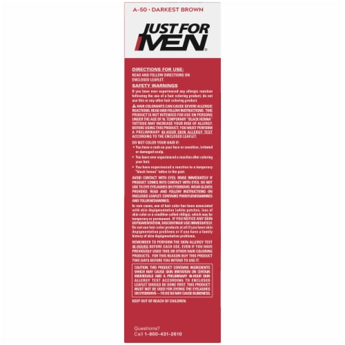 Just For Men® AutoStop Comb-In A-50 Darkest Brown Hair Color Perspective: left
