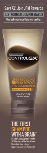 Just For Men Control GX Grey Reducing 2-in-1 Shampoo and Conditioner Perspective: left