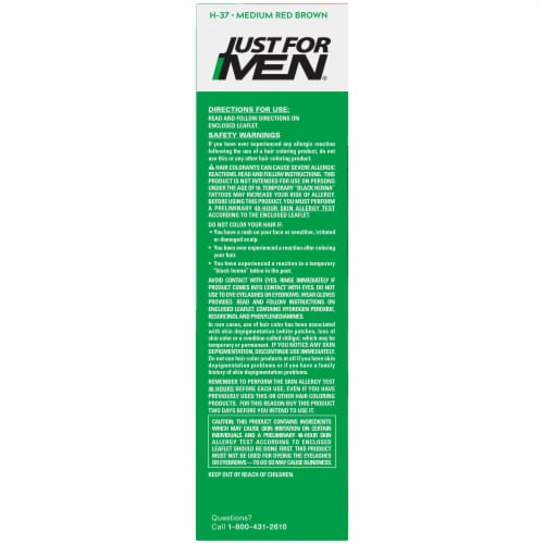 Just For Men Medium Red Brown H-37 Shampoo-In Color Perspective: left