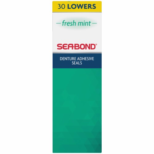 Sea-Bond® Fresh Mint Denture Adhesive Seals for Lowers Perspective: left