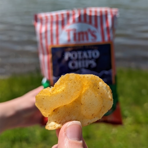Tim’s Cascade® Jalapeño Cascade Style Potato Chips Party Size Perspective: left
