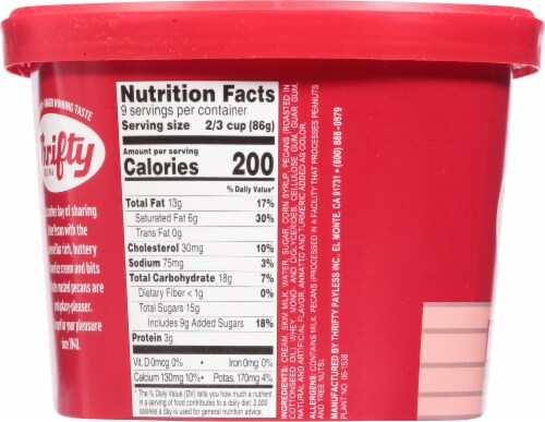 Thrifty Butter Pecan Ice Cream Tub Perspective: left