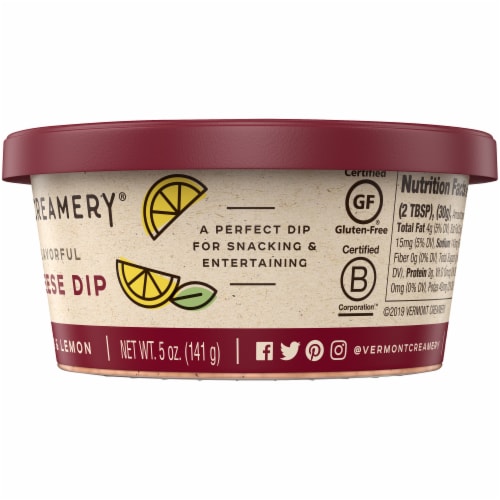Vermont Creamery Red Pepper & Lemon Goat Cheese Dip Perspective: left