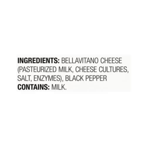 Sartori Black Pepper BellaVitano Cheese Perspective: left
