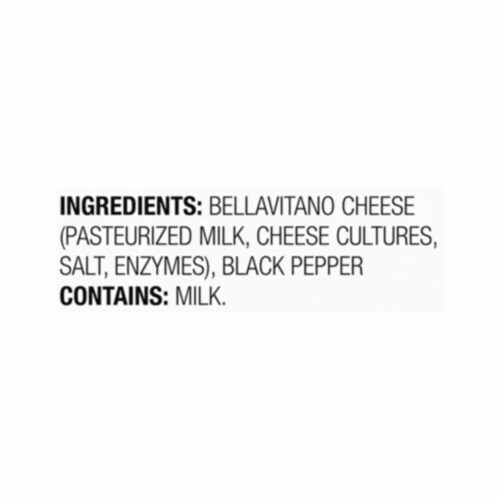 Sartori Black Pepper BellaVitano Cheese Perspective: left