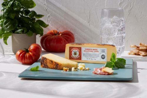 Sartori® Tomato Basil BellaVitano® Cheese Wedge Perspective: left