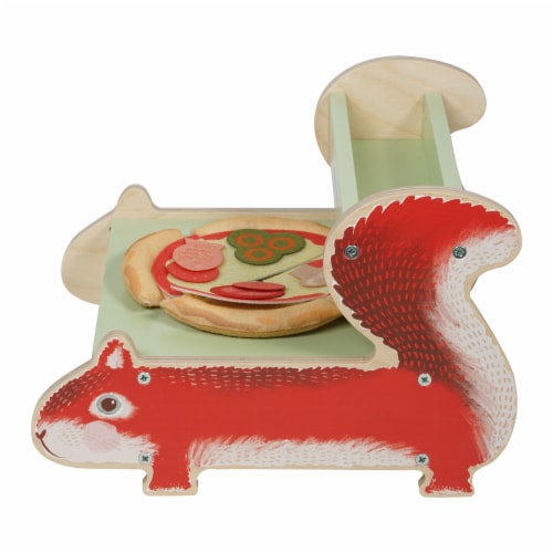 Manhattan Toy Nutty Squirrel Pizzeria Toddler & Kids Pretend Play Cooking Toy Set Perspective: left