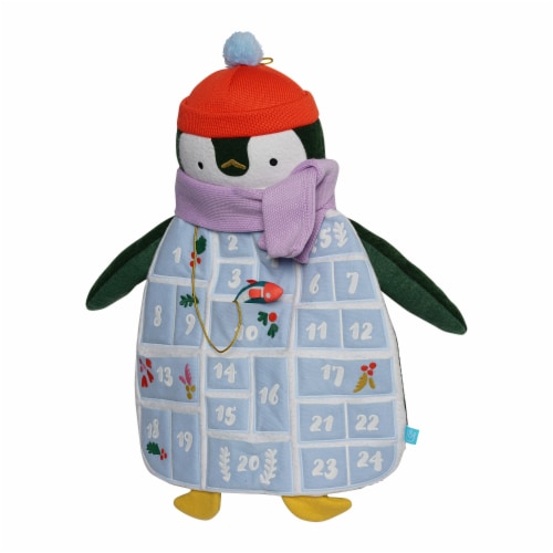 Manhattan Toy Any Year Hanging Christmas Polly Penguin Plush Advent Calendar Perspective: left