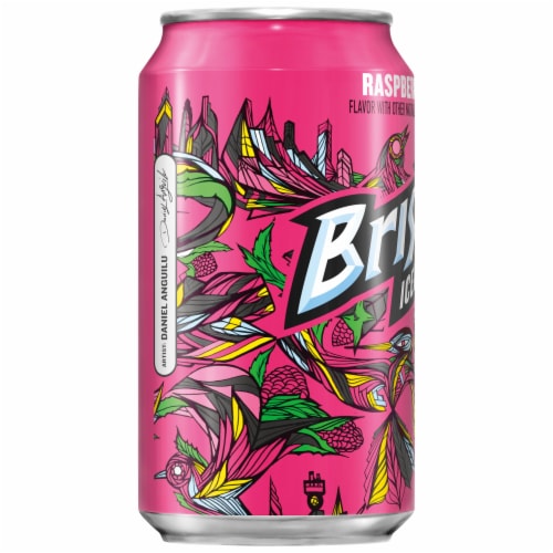 Brisk® Raspberry Flavor Iced Tea Perspective: left