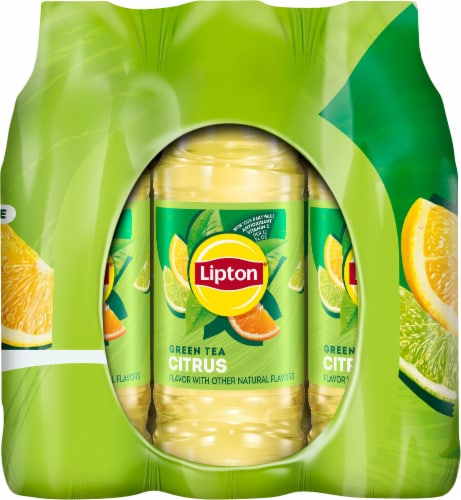 Lipton® Citrus Green Iced Tea Multipack Bottles Perspective: left
