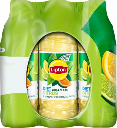 Lipton Diet Citrus Iced Green Tea Perspective: left