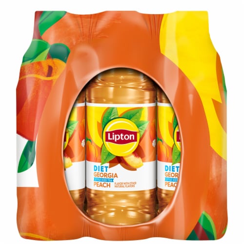 Lipton® Diet Peach Iced Tea Multipack Bottles Perspective: left