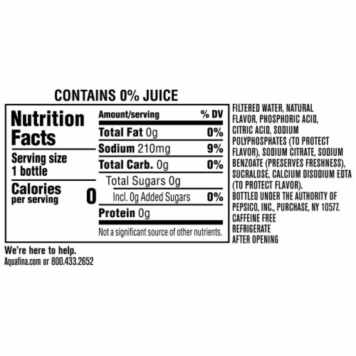 Aquafina® Flavorsplash Grape Flavored Bottled Water Perspective: left