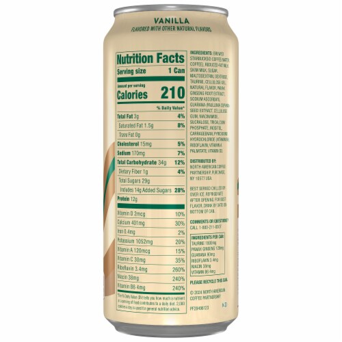 Starbucks® Doubleshot® Energy Vanilla Iced Coffee Can Perspective: left