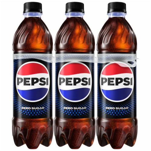 Pepsi Cola® Zero Sugar Soda Bottles Perspective: left