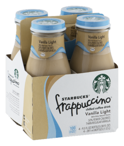 Starbucks Vanilla Light Frappuccino Chilled Coffee Drink 5 Pack Perspective: left