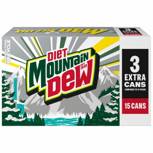 Diet Mountain Dew® Soda Cans Perspective: left