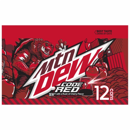 Mountain Dew Code Red Soda 12 Cans 12 Fl Oz Kroger