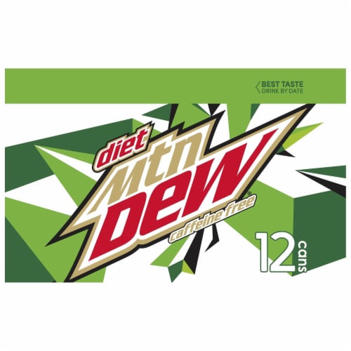 Diet Mountain Dew Caffeine Free Soda Perspective: left