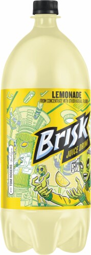 Brisk Lemonade Juice Drink Perspective: left