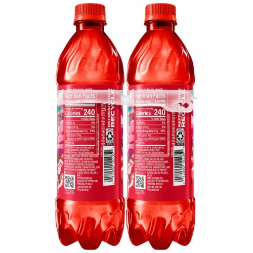 Mountain Dew® Code Red Soda Bottles Perspective: left