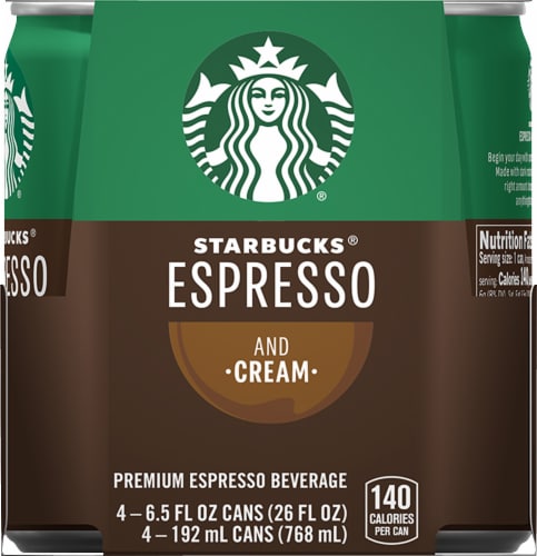 Starbucks® Espresso and Cream Iced Coffee Drink Perspective: left