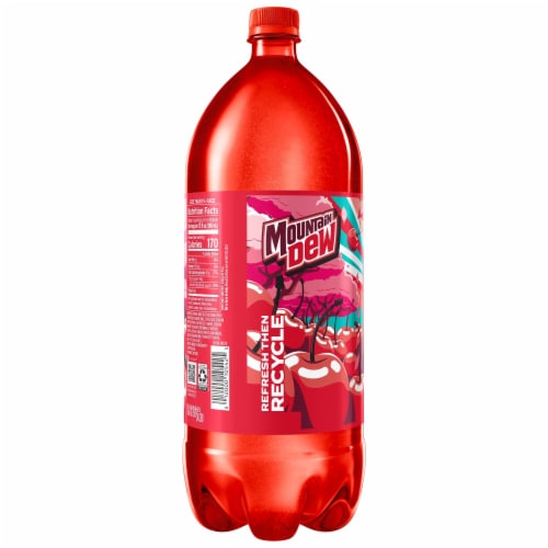 Mountain Dew® Code Red Soda Bottle Perspective: left