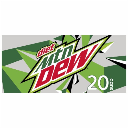 Diet Mountain Dew Citrus Soda Cans Perspective: left