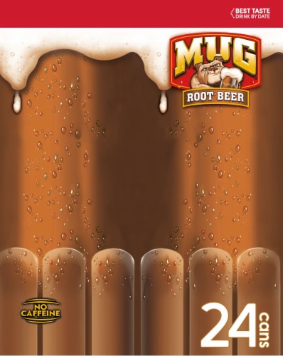 Mug® Root Beer Soda Cans Perspective: left
